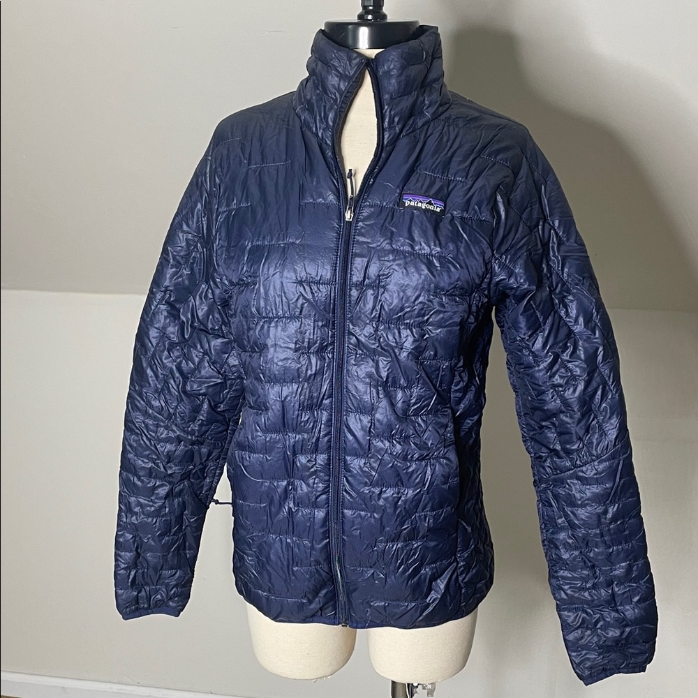 Patagonia Women's Quilted Navy Nano Puff Insulated Puffer Jacket Size Small